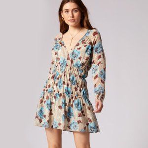 JOIE AMINAH MINI PRINTED SILK DRESS SIZE S NWT